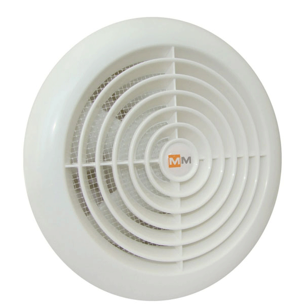 Περσίδα εξαερισμού PVC λευκή Φ100 mm